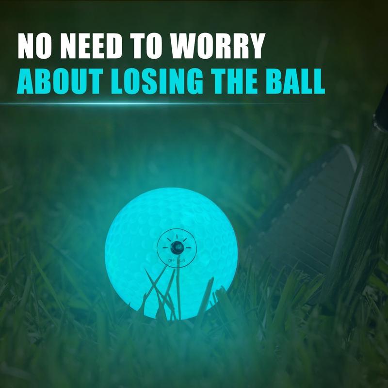 MYKUJA 6pcs Golf Light-controlled Balls, Premium Rubber Material, Flashlight Controlled Switch, Perfect Night Golf Accessory, Fun Gift for Golf Lover