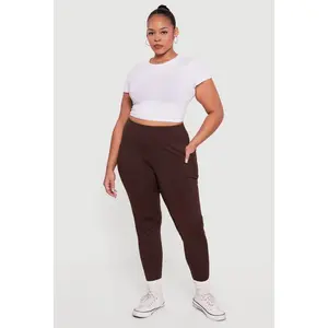 Plus Size Cell Phone Pocket High Waisted Leggings