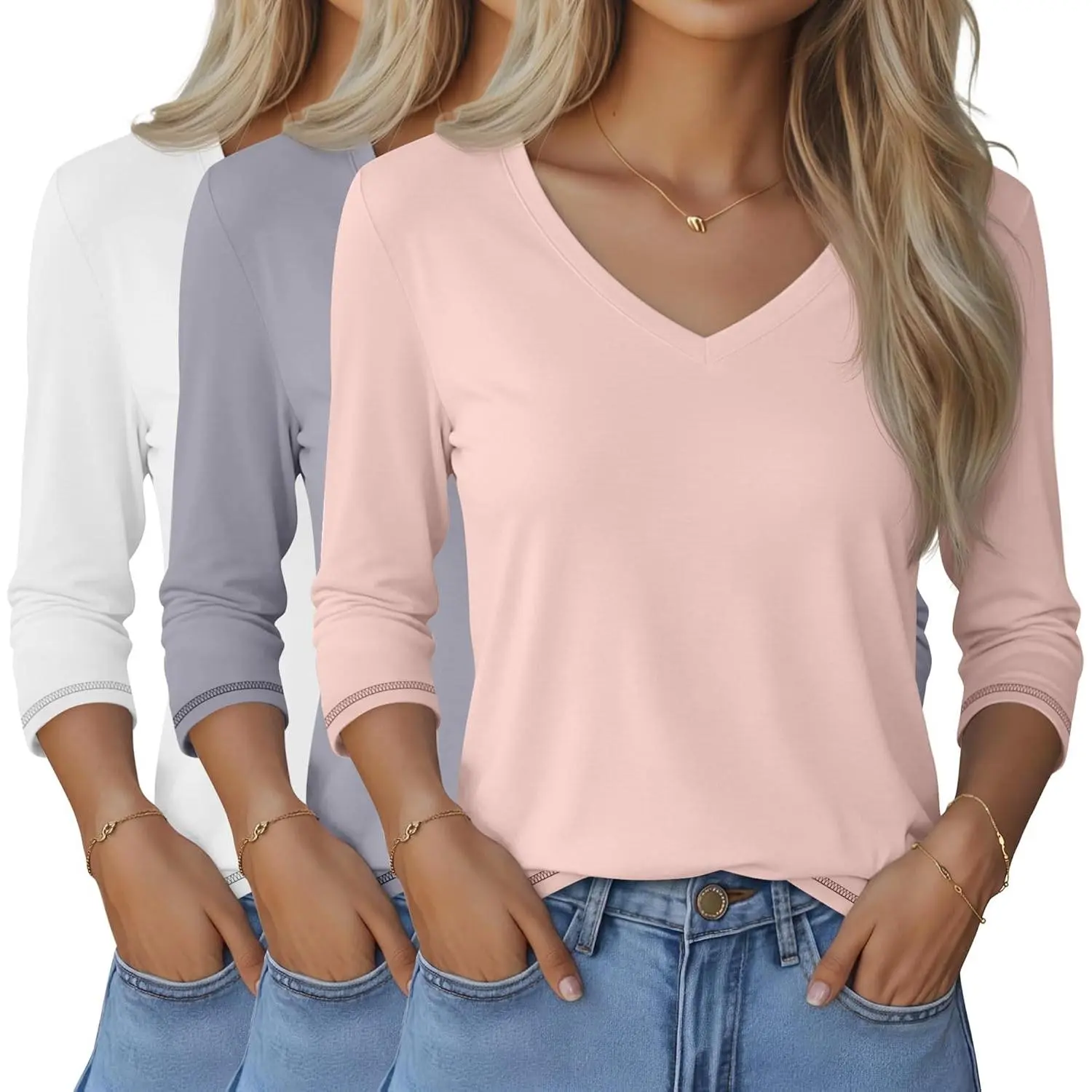 Dusty Pink, Gray, White