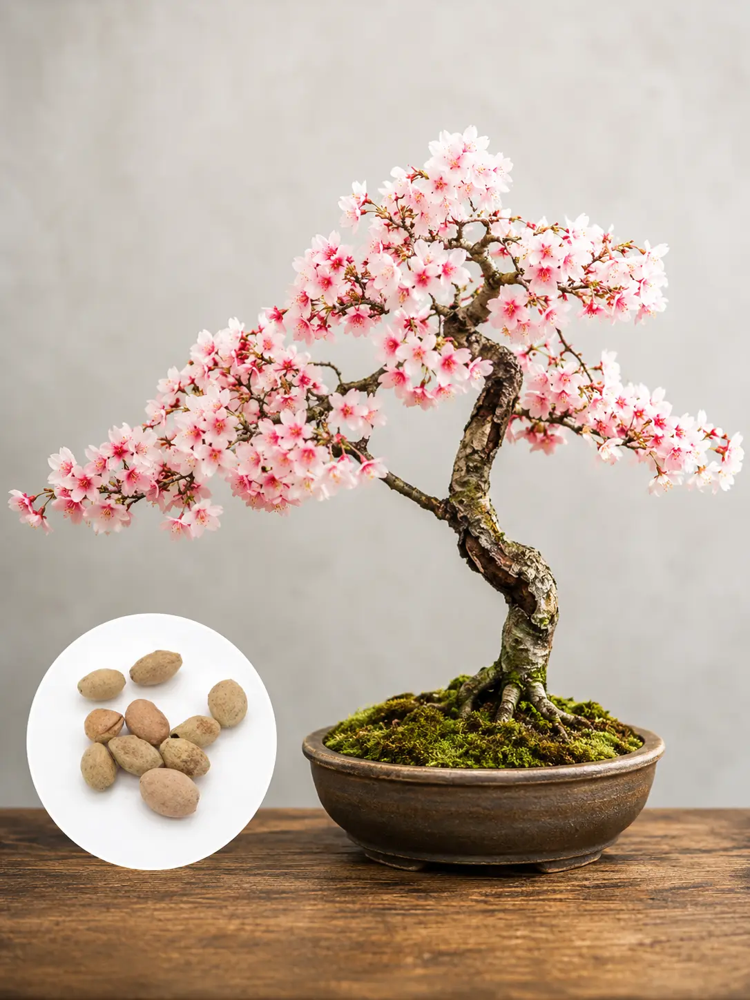 10 Japanese Flowering Cherry Blossom Bonsai Seeds, Fresh Exotic Rare Bonsai Seeds