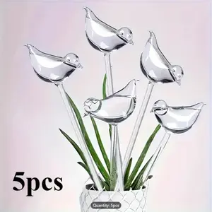 5 Bird-Shaped Self-Watering Balls, Automatic Plant Irrigator Watering System for Indoor and Outdoor Gardens, Ideal for Potted Plants, Flowers, and Bonsai