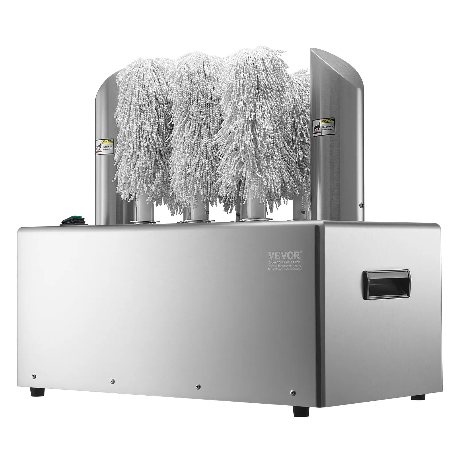 VEVOR Wine Glass Polisher Machine, 8-Brush Glass Polishing Machine, 660 Cups/Hour Electric Commercial Glass Polisher for Champagne Glasses, Beer Cups, Mugs, Perfect for Bar Restaurant Kitchen