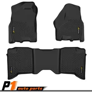 All Weather Floor Mats Full Set Liners TPE Fit For 09-18 Dodge Ram 1500 Crew Cab