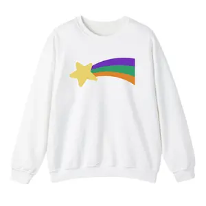 Mabel Gravity Falls Graphic Sweatshirt & T-Shirt Retro Rainbow Star 80s Vintage Cartoon Pullover Unisex Oversized Streetwear Cotton Long Sleeve Top Gift