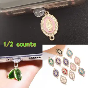Mary Magdalene Phone Dust Plug, Durable Metal Decorative Charm for iPhone, Type-C, Android, Battery-Free, Perfect Gift
