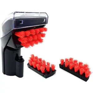 1400B 3in Little Green Machine Brush Replacement Parts Compatible for Bissell 1400B 3353 3194 2458 3588F 1986 1425 Multi-Purpose Portable Tough Stain Brush Tool Attachments Black (1+2) Pack