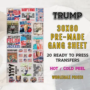Trump Gang Sheet, Trump DTF Transfers, Trump Heat Transfers, Trump DTF Gang Sheet