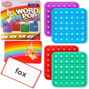 CVC Word Pop Games for Kids 4-6 - Learn to Read in Weeks - Multisensory Reading & Phonics Interactive Board Game Ideal for Pre Kindergarten to 1st Grade