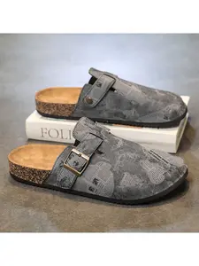 Vintage Birkken Baotou Half Slipper male and female Soft Wood Sole Mules Casual Outdoor Lazy Slippers, Comfortable and Stylish Footwear