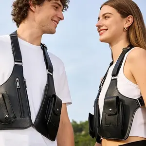 Premium Leather Adjustable Underarm Shoulder Bag, Anti-Theft Hidden Storage For Cell Phones, Outdoor Gear And Garden Pots, Multi-Functional Pouch Fit For Cycling, Hiking And Various Outdoor Activities