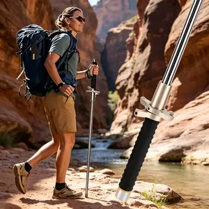 Collapsible Hiking Poles, Shock-Absorbing Trekking Sticks with Comfort Grip, for Trail, Climbing, and Outdoor Adventures