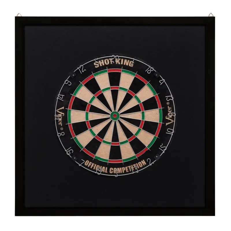 Pro Framed Wood Dartboard Backboard, Wall Protector Panel with Black Cloth and Espresso Finish for Regulation Sisal Boards
