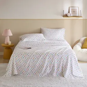 360 Stand Twin Size 100% Cotton Flannel Bed Sheet Set - ID20-2504 Intelligent Design, Pigment Printed, Tree Block Nature Motif, Wrinkle-Free, All-Season Bedding