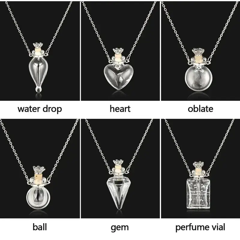 Openable Glaze Vial Pendant Necklace Water Drop Heart Steel Chain Keepsake Jewelry Gift Perfume Mini Bottles Jewellery Necklace Openable Glaze Vial Pendant Necklace Water Drop Heart Steel Chain Keepsake Jewelry Gift Perfume Mini Bottles Jewellery Necklace