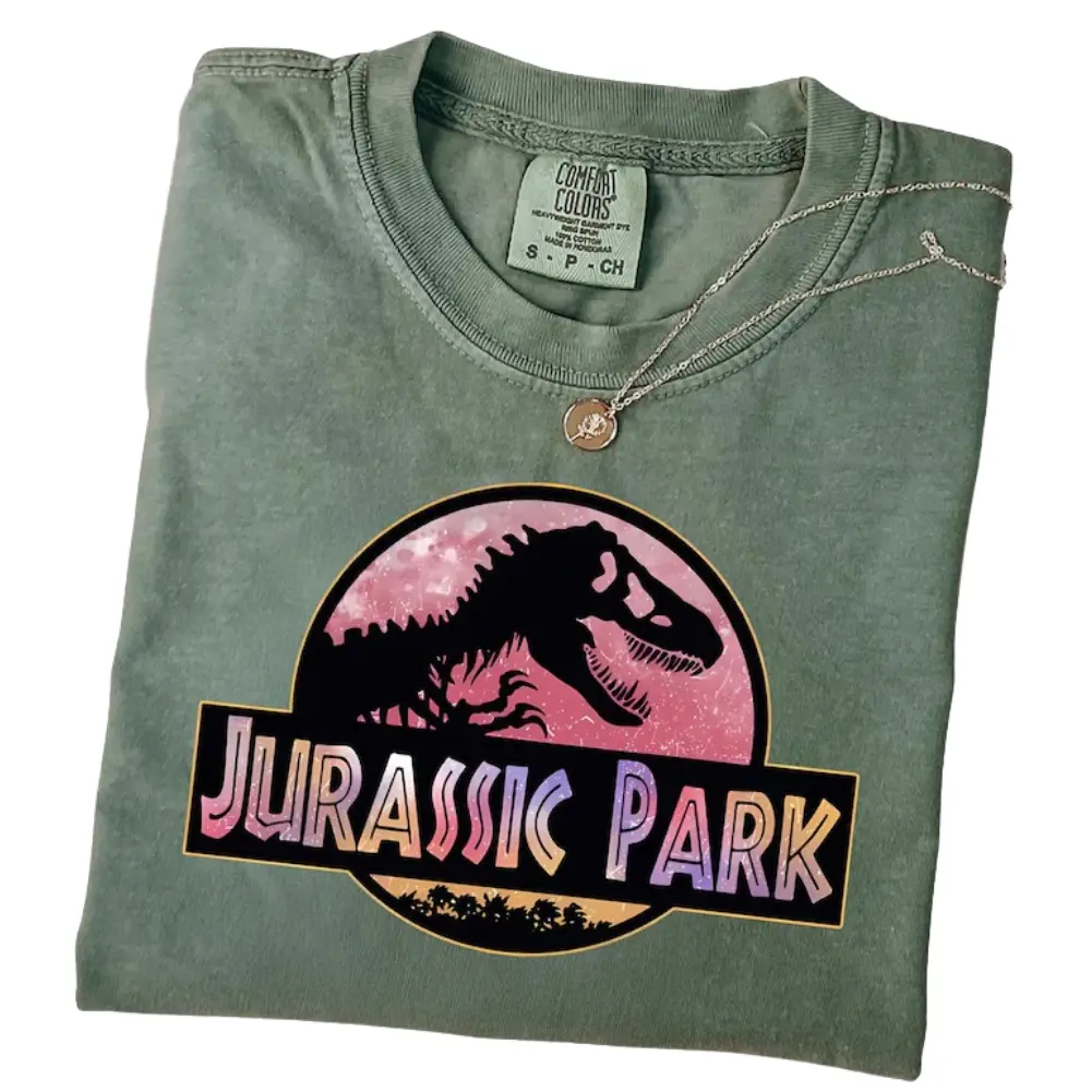 Vintage Jurassic Park T-Rex Comfort Colors Shirt, Retro Dinosaur Tour Tee, Jurassic World Shirt, 90s Movie Fan Gift, Dino Fan Gift Idea
