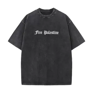 Unisex Free Palestine Mineral Wash T Shirt