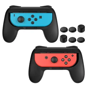 Grips for   Joy-Con, Wear-resistant Handle Kit for  Joy Cons Controller, 2 Pack (Black)