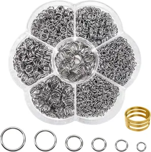 Jump Rings Jewelry Making 1000pcs Stainless Steel Open Jump Rings Connectors O Ring Chainmail DIY Crafts Necklaces Bracelets Keychains