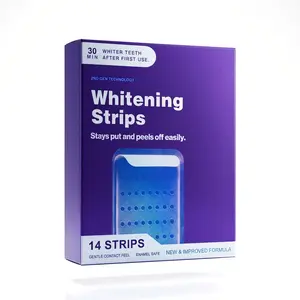 Purple Teeth Whitening Strips-42 strips (21 sessions)-Used to Reduce Surface Stains on Teeth, Naturally brightening, mild and Non-irritating, Portable whitening Strips, Daily use at Home or Travel 14 Strips*2 Bag