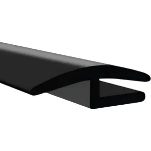 Windshield Cowl Rubber Seal Strip, 1.7M/ 5.6Ft H-Shaped Front Rear Windshield Weather Strip, Cuttable Sunroof Molding Trim,  for   SUV (Black)