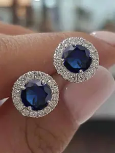 1 Pair Fashion Cubic Zirconia Stud Earrings For Women High Quality Earrings For Wedding Engagement Anniversary Party Jewelry Valentine's Day Gift