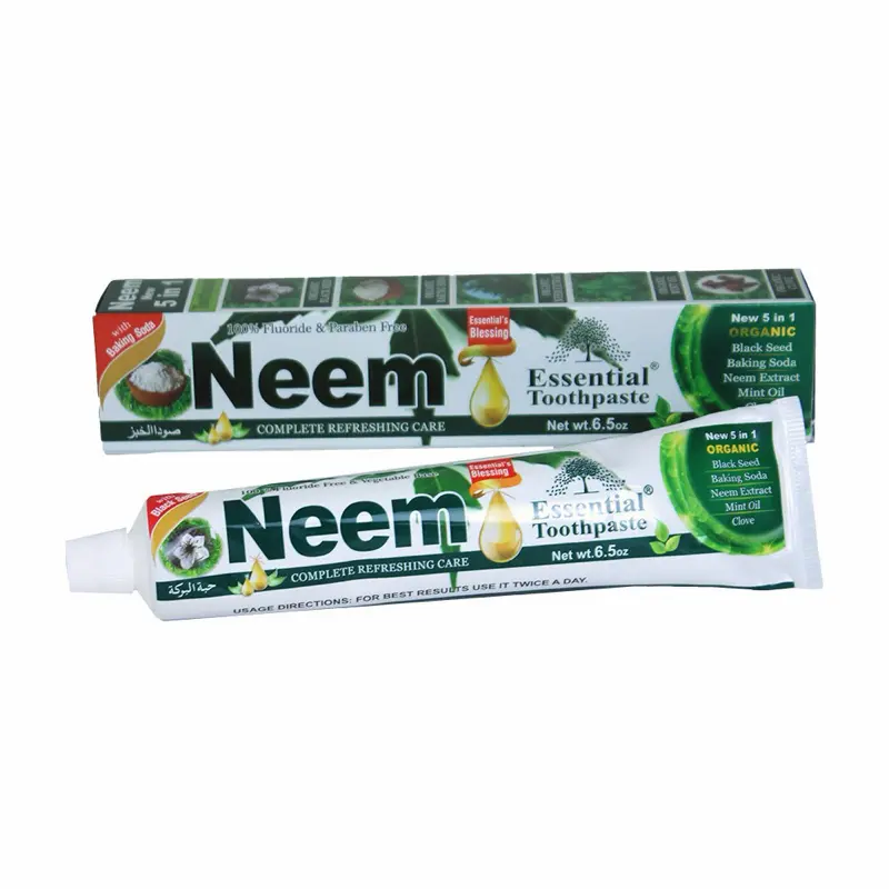 Fluoride-Free 5-in-1 Neem Herbal Toothpaste - Vegetable-Based, Alcohol-Free Mint & Clove Daily Care for Teeth Whitening & Oral Health