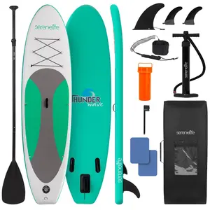 Inflatable Paddle Board, Stable Non-Slip EVA Deck, Blue