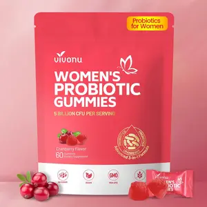 VivoNu Viginal Probiotics for Women, Women Probiotic Gummies, Feminine Balance Gummies, Prebiotic Gummy, Cranberry Probiotics for Woman Vaginigal Health, Yeast Ph Balance| 60 Gummies