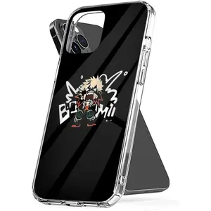 Phone Case My Academia Accessories The Hero Scratch Katsuki Waterproof Bakugo Transparent Compatible with iPhone SE 7 8 X XR 11 12 13 14 15 16 Plus Mini Pro Max Samsung Galaxy Note S9 S10 S20 S21 Ultra Plus Smartphone Protective
