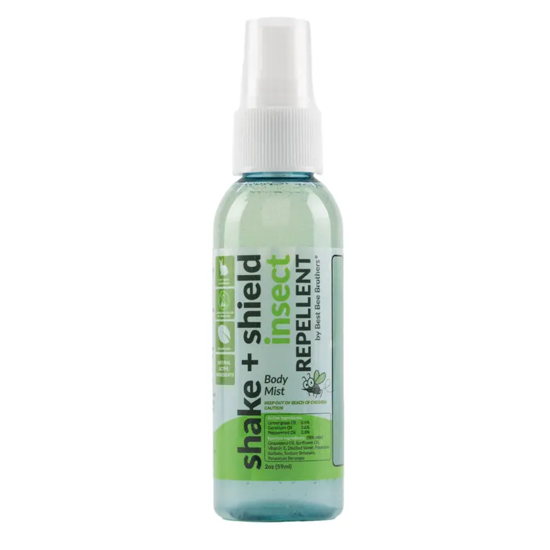 Best Bee Brothers, Shake + Shield Insect Repellent, Body Mist for Mosquitoes and Ticks