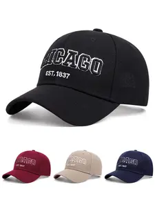 2026 New Simple Creative Hip Hop Hat CHICAGO Embroidered Hardtop Baseball Hat Street Fashion Personalized Skateboarding Hat Daily Commuting Decorative Hat Outdoor Leisure Sports Sunshade Hat Male Female Same Style