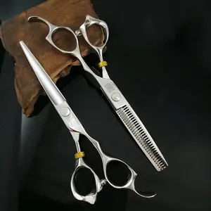 Titan Hair Cutting 5.5 6.0 inch Hairdressing Barber Professional Shears 3d60 bearing ball screw Hair Cut Thinning Salon Scissors