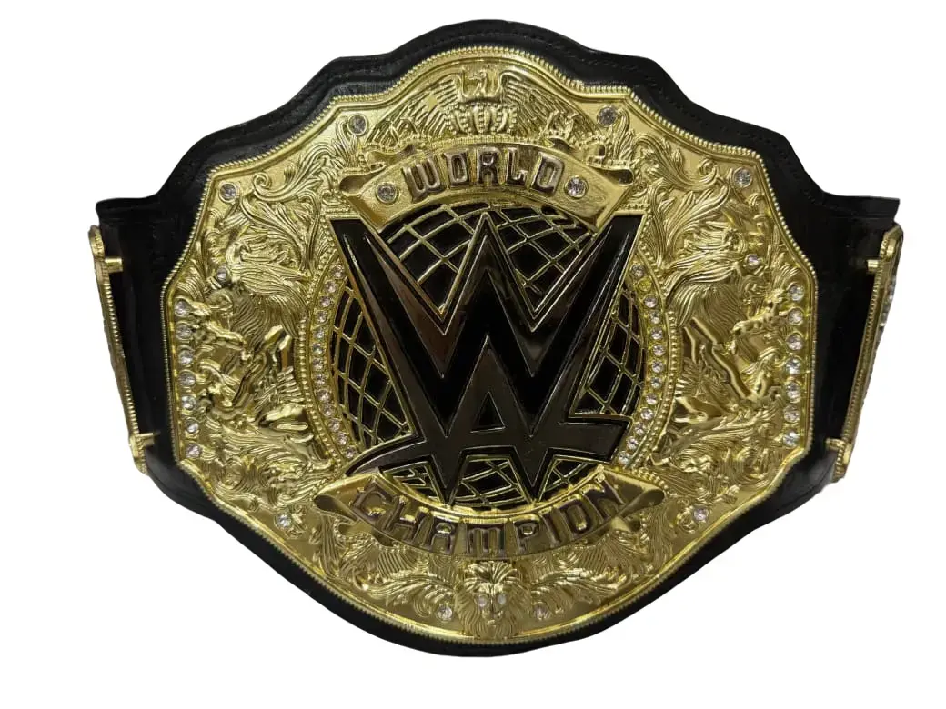WWE World Wrestling Entertainment New Heavyweight Championship Belt Replica Title Adult Size Made In 6MM Dye Casting Plates With Real Cowhide Leather Strap