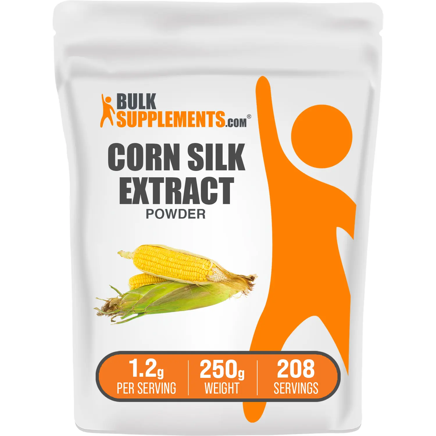 BulkSupplements Corn Silk Extract Powder - Edible - Natural Fiber - Zea Mays - Natural Antioxidants - 250g - 1.2 grams per Serving