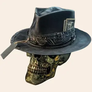 European And American Cowboy Hat Skull