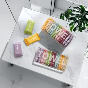 14Pcs Disposable Compressed Towels, Portable Compressed Towel Tablets, Travel Wash Cloth, Thicker Super Absorbent Wash Cloths for Travel, Camping Wipes for Travel，Hiking & Home