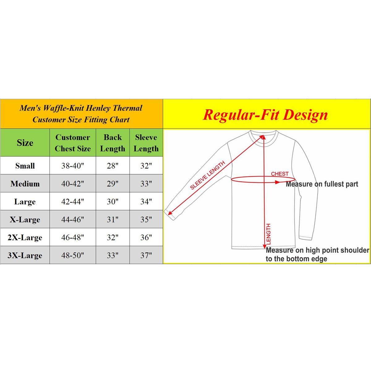 Men's Waffle-Knit Thermal Henley Cotton Knitwear Menswear Soft Tops Tee Breathable Hem Longsleeves