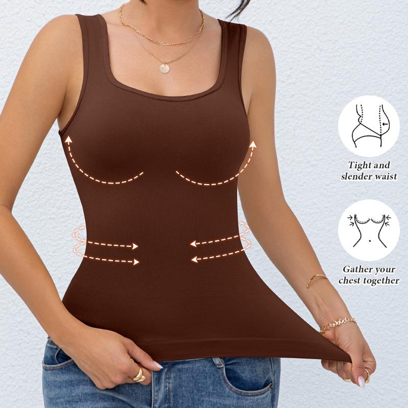 Women's Tummy Control Shapewear Tops - Backless Shirt-Style Tank Tops with Smoothing Waist & Abdominal, Sleeveless Layering Garment for Postpartum, Gym, or Casual Attire (No Underwire, Machine Washable) Women's Tummy Control Shapewear Tops - Backless Shirt-Style Tank Tops with Smoothing Waist & Abdominal, Sleeveless Layering Garment for Postpartum, Gym, or Casual Attire (No Underwire, Machine Washable)