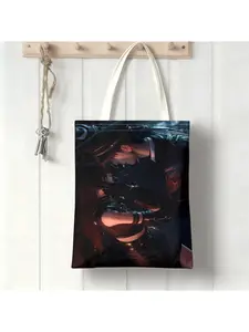 ThisLove and Deepspace Caleb canvas bag, tote bag, shoulder bag, durable, casual commuting and shopping bag, school bag, personalized pattern design, Halloween, Christmas gifts.