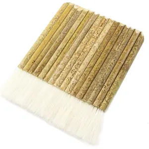 Sheep Hair Hake Brush with Bamboo Handle for Watercolor Wash Ceramic & Pottery Painting 5.3 x 4.1 Inches