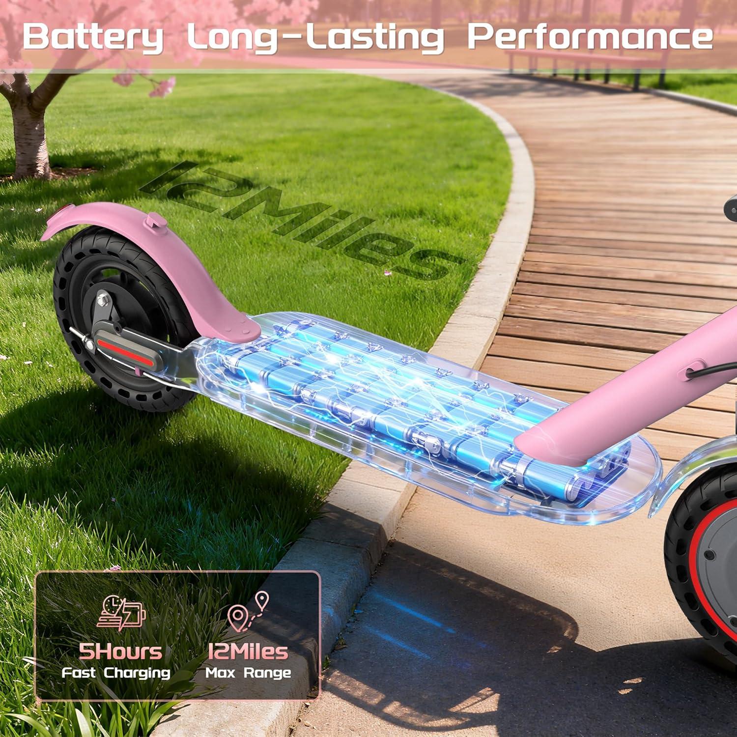 A MAXSHOT Foldable Electric Scooter for Adults & Big Kids | Multi-Speed 9-22MPH, Multi-Range 6.5-50Miles | Dual Suspension, 10-14" Tires, APP Control Commuter EscooterA
