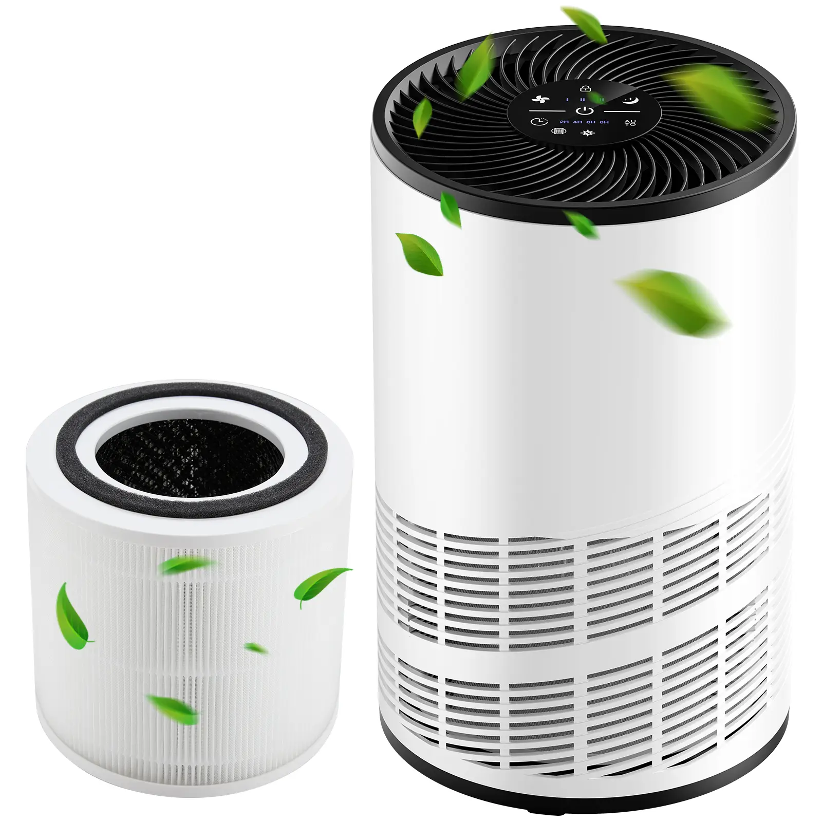 Air Purifiers with An Replacement 3-in-1 HEPA Filter for Home, Up to 1200 ft², True H13 Air Cleaner, Sleep Mode 25dB, Quiet Noise