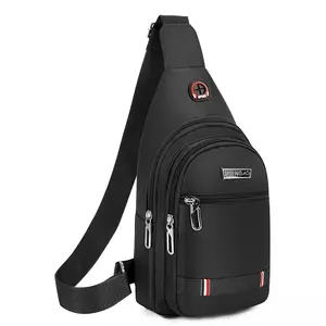 Crossbody Sling Backpacks Multifunctional Sling Bag For Men, Small Shoulder Backpack Motorcycle Chest Bags One Strap Backpack with Earphone Hole