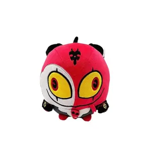 Hazbin Hotel 3‑Pcs Round Chibi Plush Set, Cute Demon Character Ball‑Shaped Stuffed Toys Doll