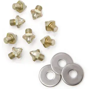 40 Pack 7mm Threaded Carbide Spikes with Washers, Durable Hard Carbide Spikes for Replacement Repair DIY Projects