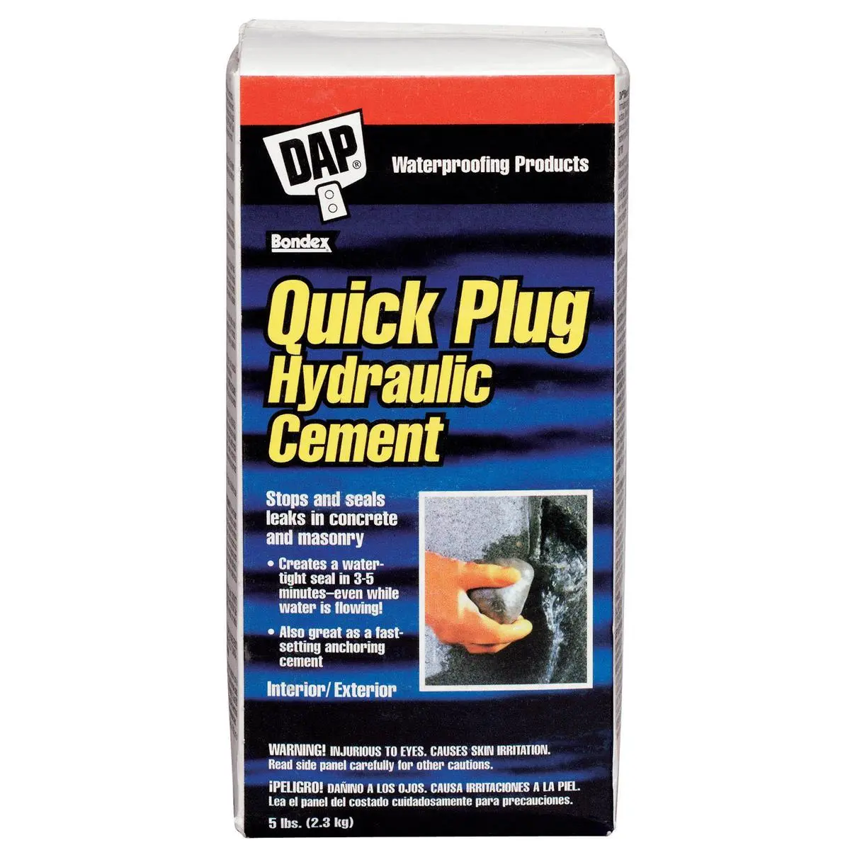 DAP 14086 Quick Plug Hydraulic Anchoring Cement - High-Performance Masonry Patching Compound, Plugging and Sealing, Watertight Concrete Leak Repair Solution
