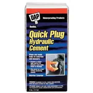 DAP 14086 Quick Plug Hydraulic Anchoring Cement - High Performance Patching Compound for Masonry, Watertight Seal, Concrete Leak Repairs
