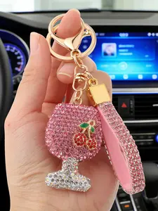 Mother's Day Cherry Bag Charm, Back-To-School Student Backpack Keychain, Cute Car Key Ring, Gift for Him/her, Valentine's Day Surprise