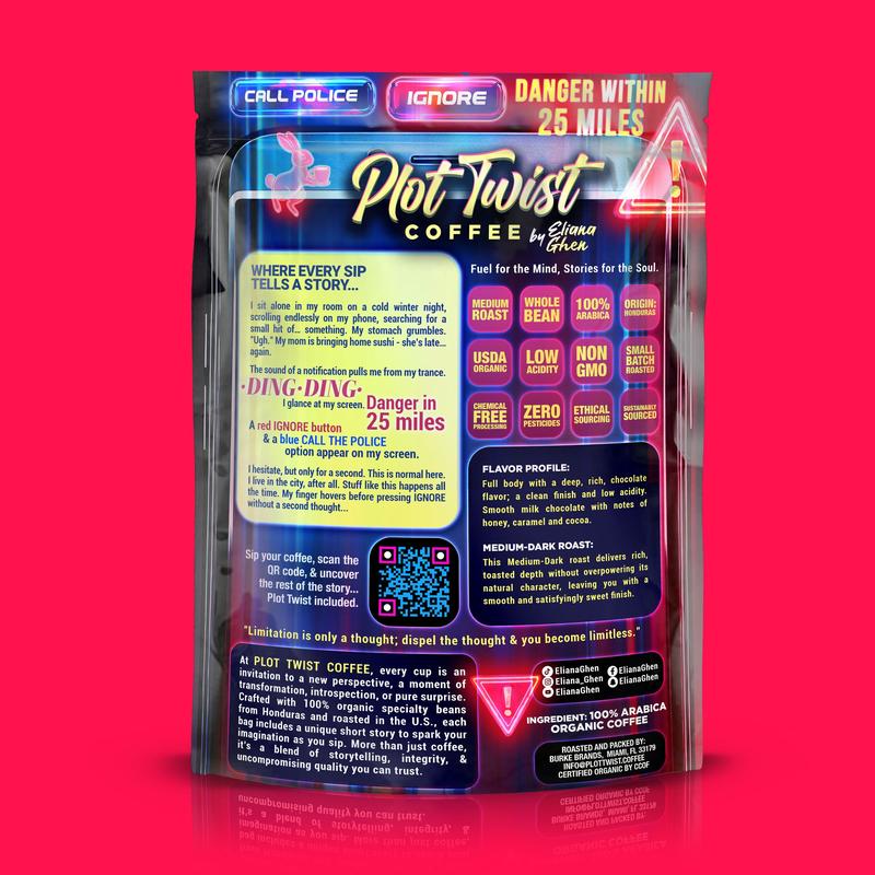 Plot Twist Coffee Danger within 25 Miles USDA Certified Organic Medium-Dark Roast 100% Arabica Non-GMO Natural Smooth Bold Rich Flavor Beverage Bean Small Batches