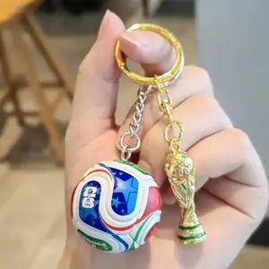 1pcs Football Keychain Pendant, Detailed Trophy Decoration, 2026 Usa Mexico Mexico World Cup Memorial Gift for Men and Women, FIFA World Cup